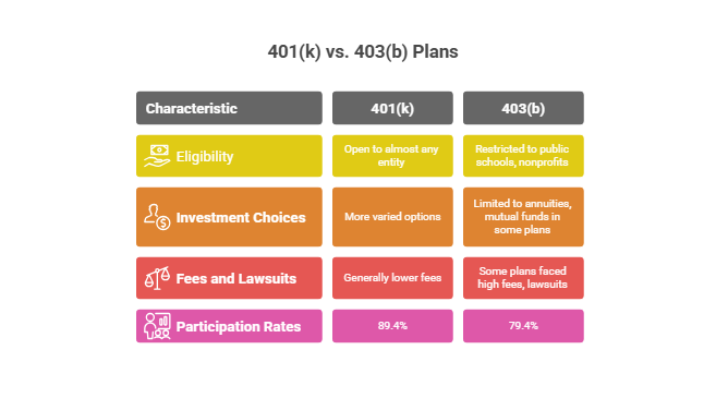 Compare 401(k) And 403(b) Plans