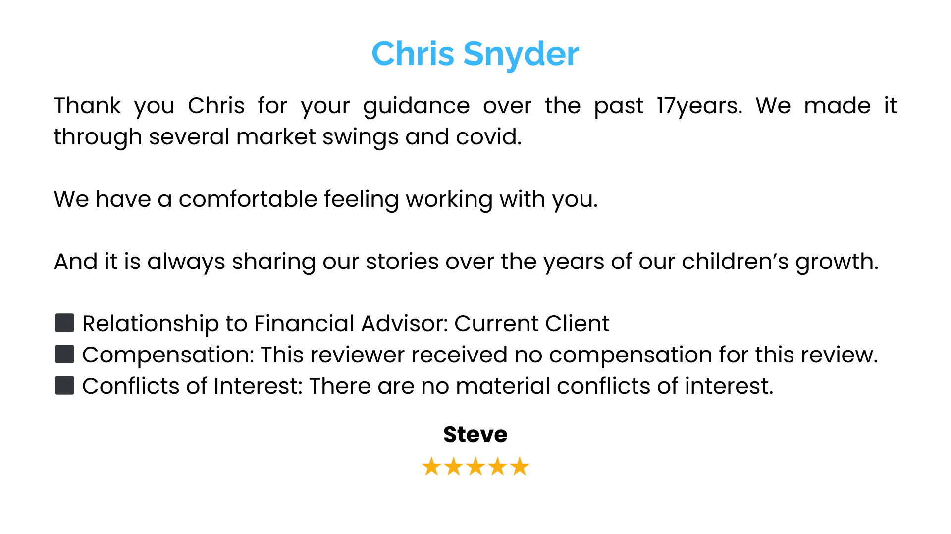 1 testimonials