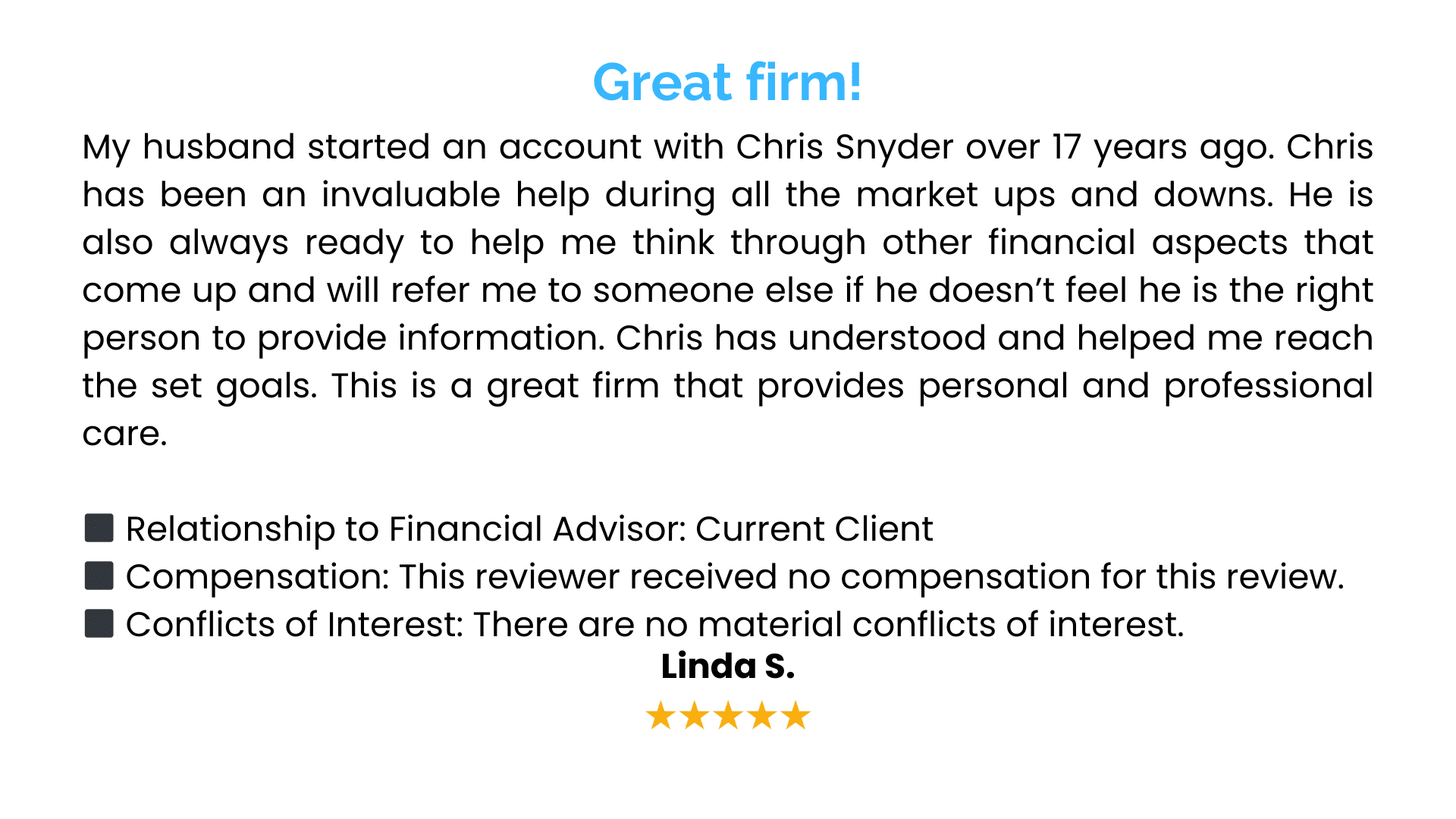 12 testimonials