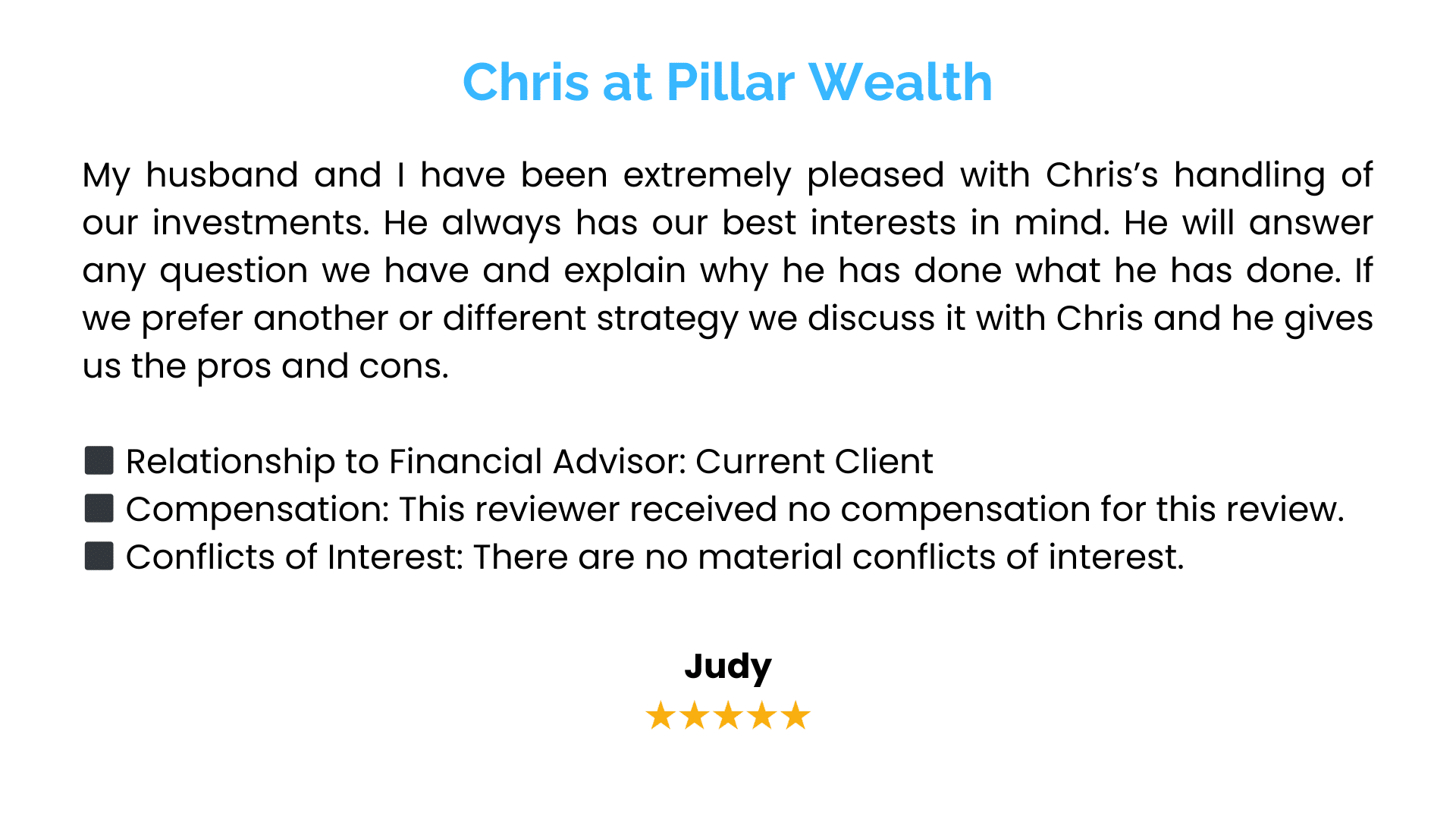 13 testimonials