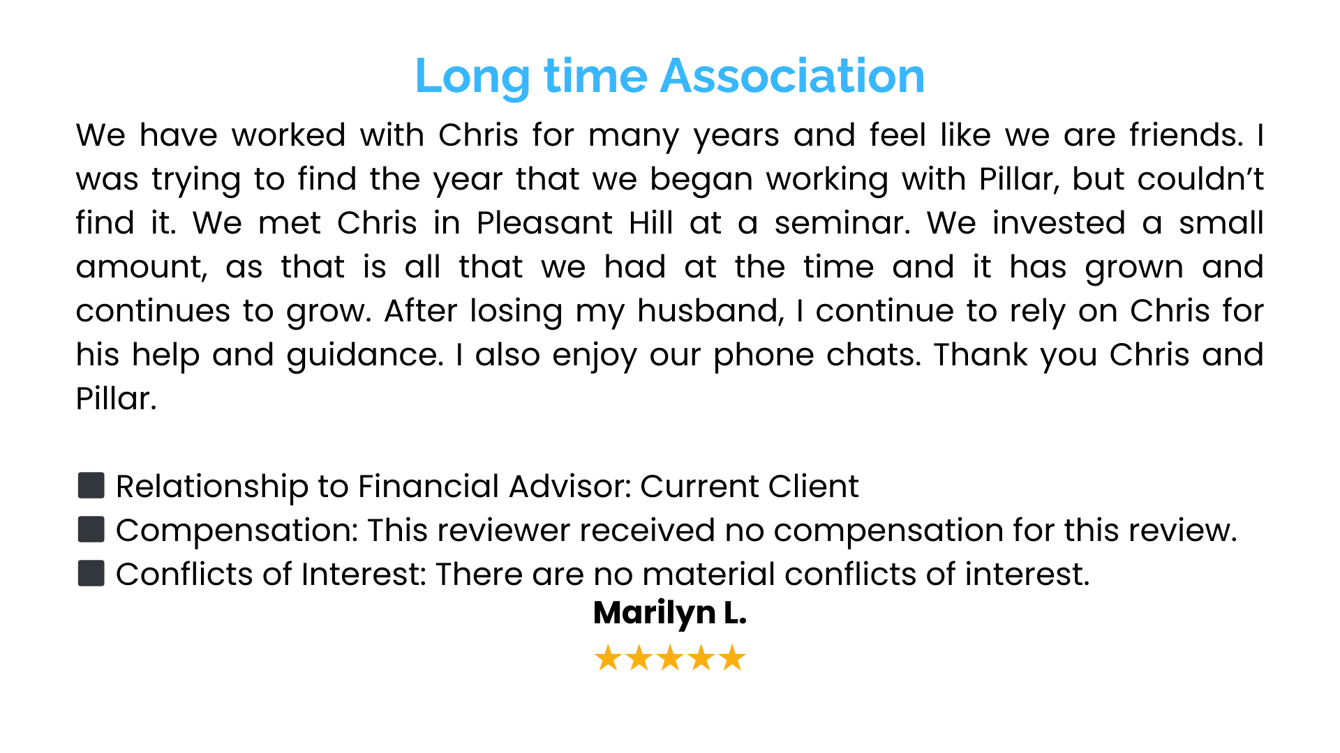 17 testimonials