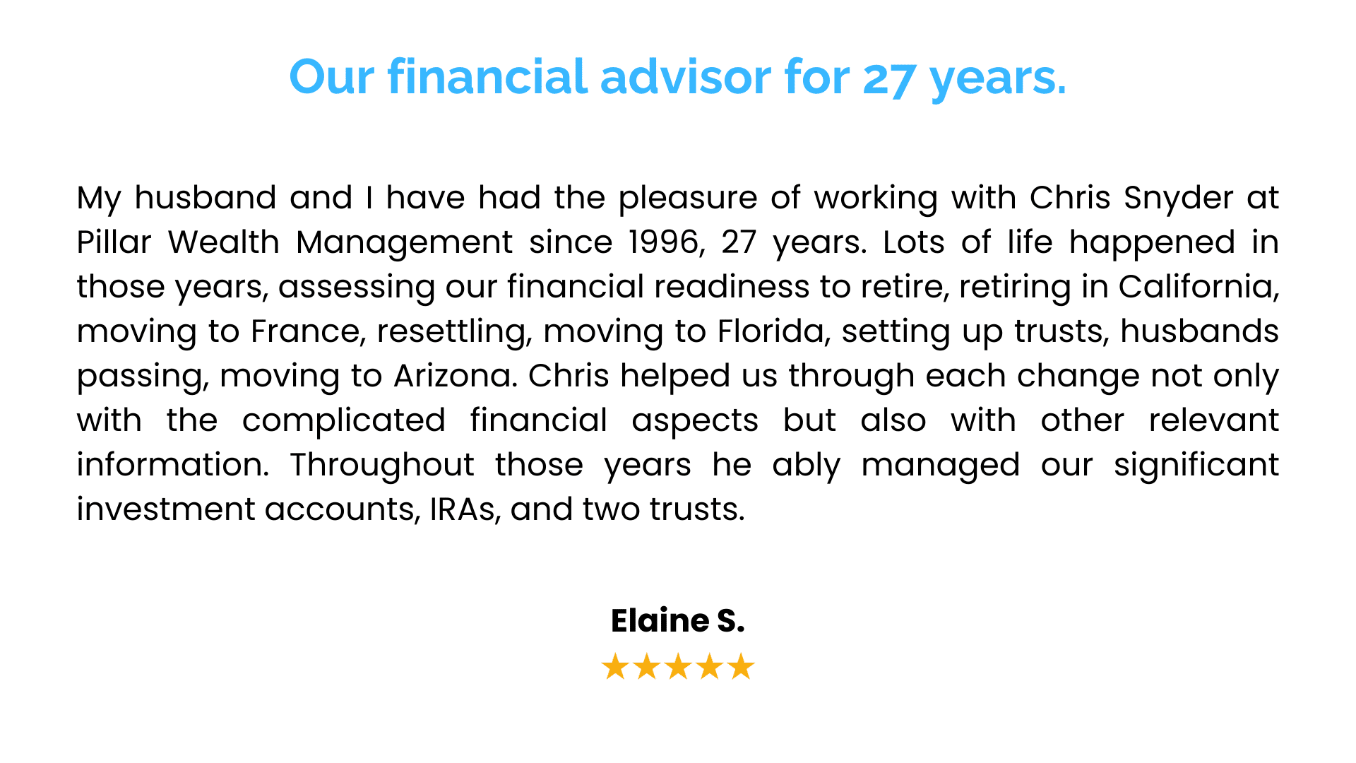 18 testimonials