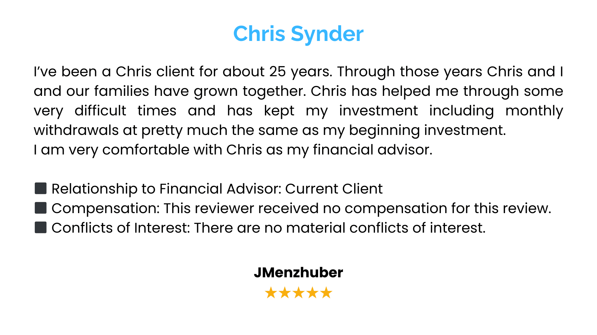 19 testimonials