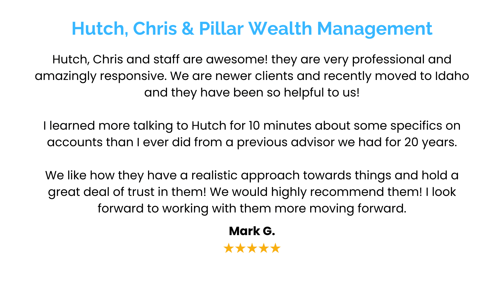 20 testimonials