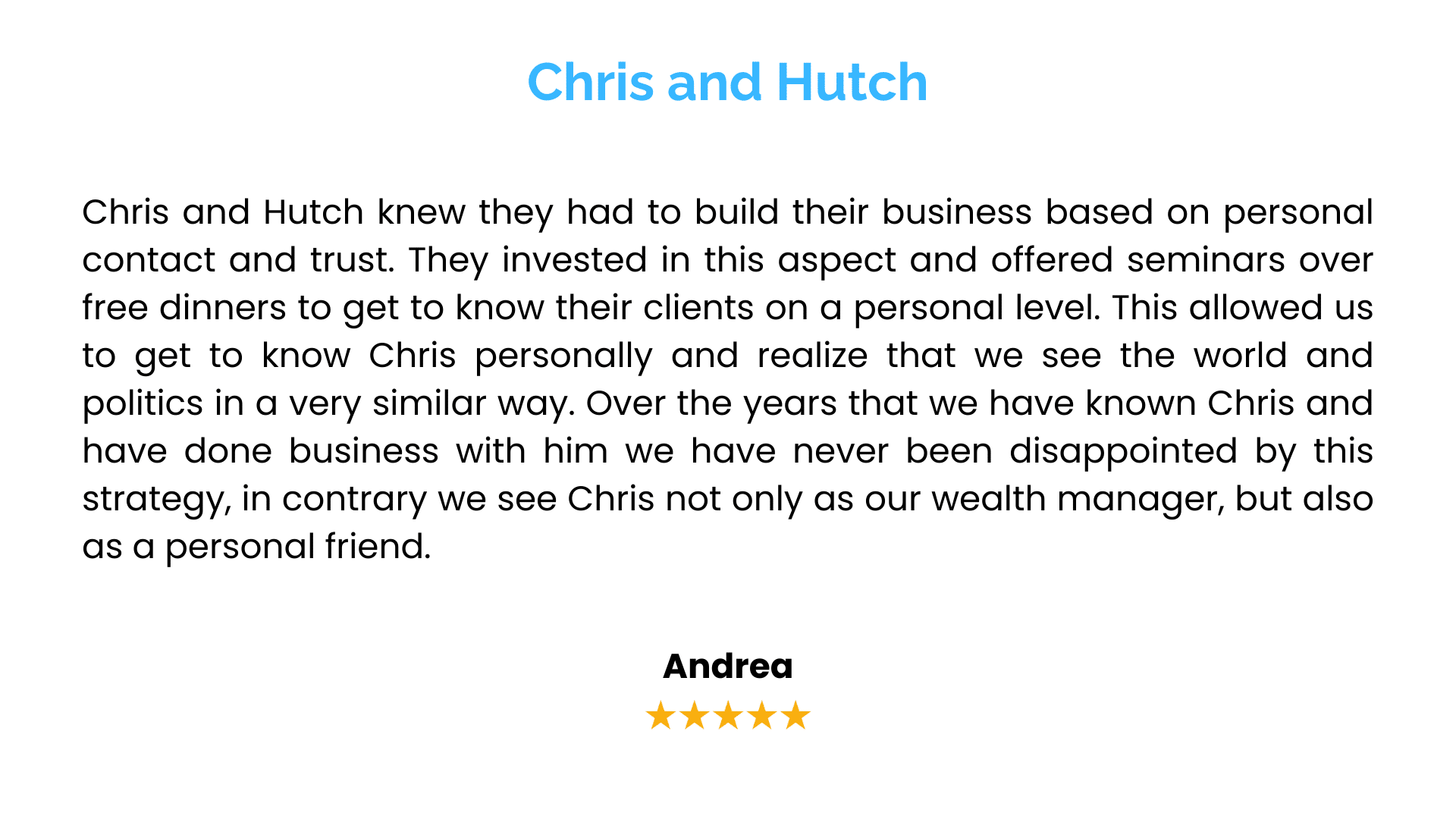 5 testimonials