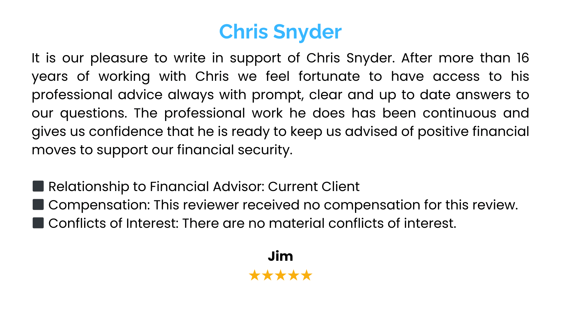 9 testimonials